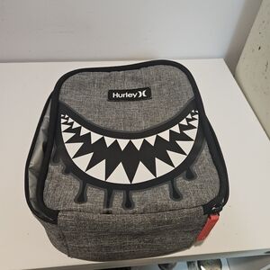 Hurley Black and White Graphic Lunch Bag